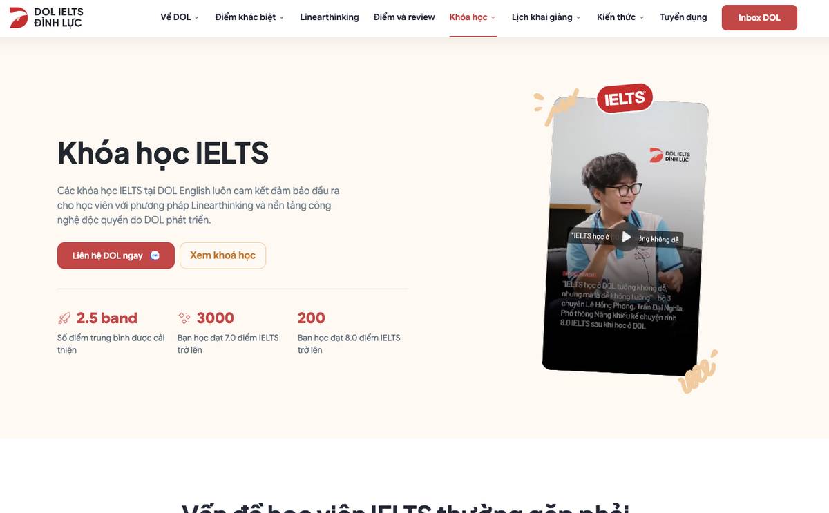 Course landing page